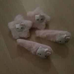 💲1⃣⏩▶▶Hello Kitty Star and Clip Hair Set - Soft Pink